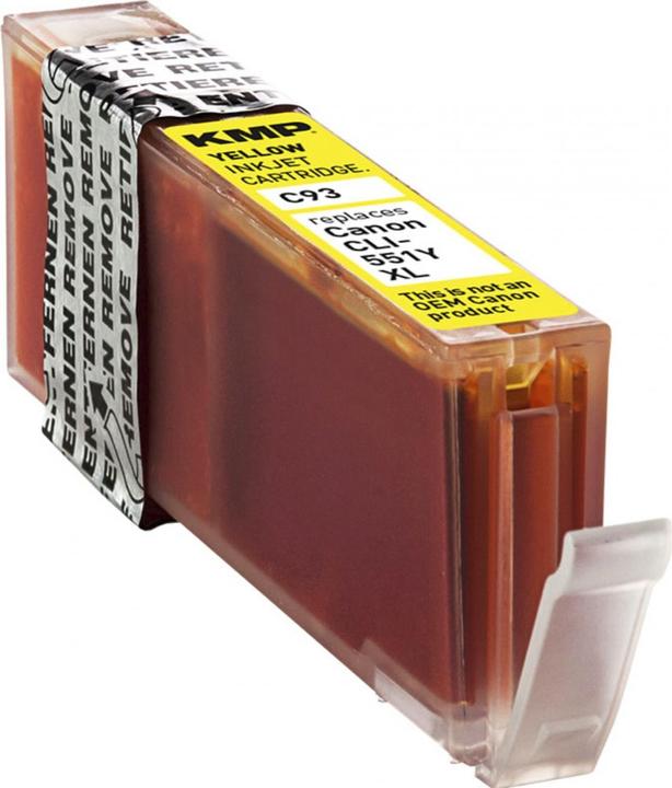 Productafbeelding KMP C93 Inktcartridge geel comp. met Canon CLI-551 Y XL (Y)