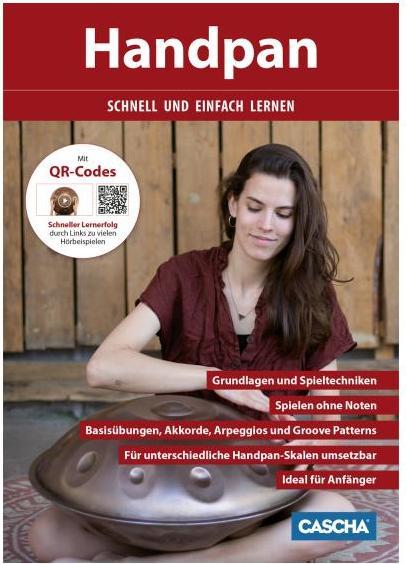 Produktbild Patera Handpan HPDM-10 Compact Edelstahl D-Kurd mit Lehrbuch (Perkussion)