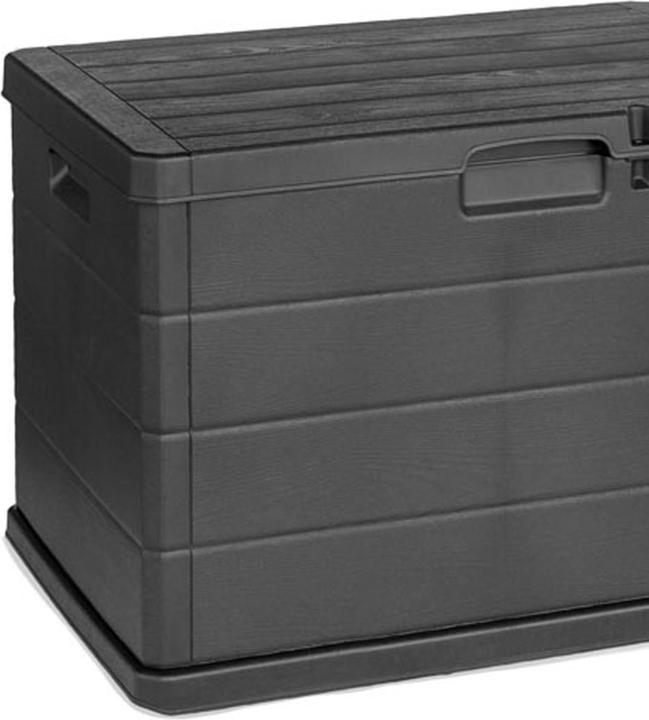 Mojawo Auflagenbox Kissenbox Sitzbank Kunststoff Anthrazit 170L