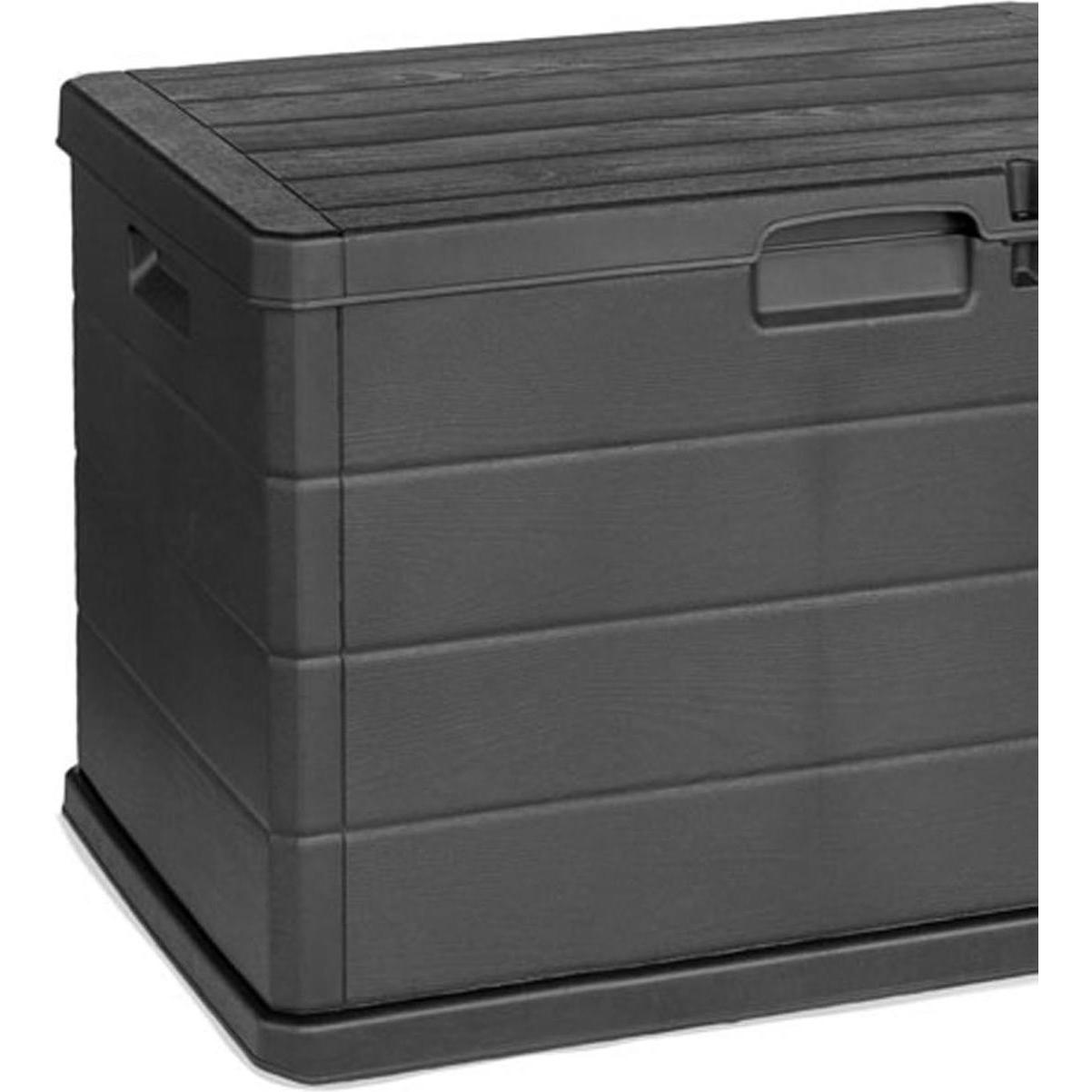 Mojawo, Kissenbox, Auflagenbox Kissenbox Sitzbank Kunststoff Anthrazit 170L