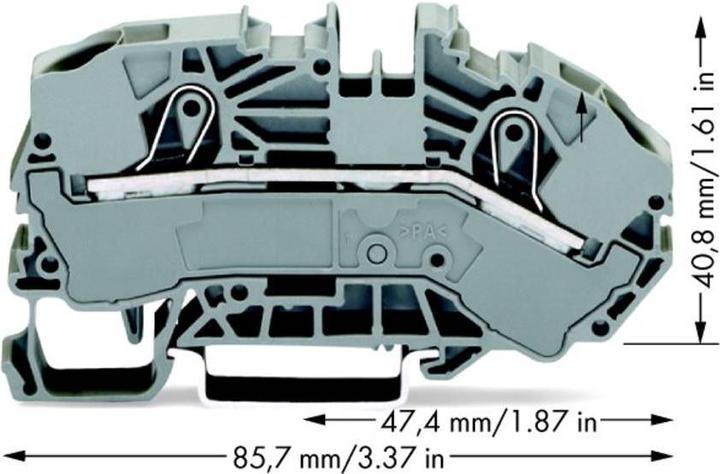 Produktbild Wago 2x16mm supply terminal grey