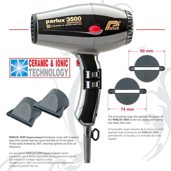 Image du produit Parlux 3500 Supercompact Ceramic & Ionic (2000 W)