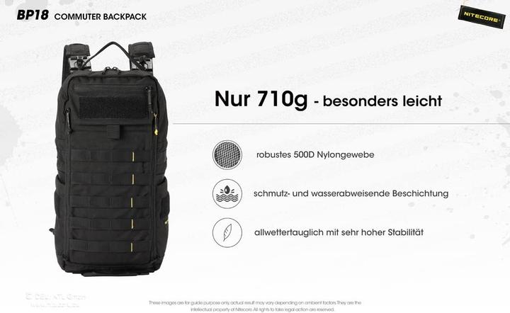 Produktbild Nitecore BP18 Commuter Backpack (18 l)