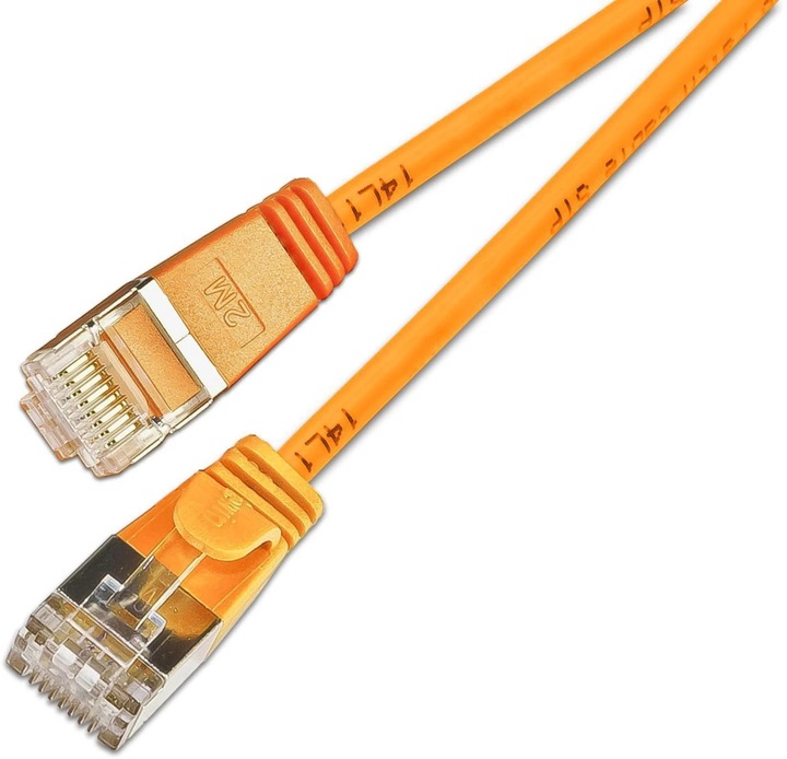 Productafbeelding Wirewin Slanke patchkabel: F/FTP, 7,5m, oranje (U/FTP, CAT6, 7.50 m)