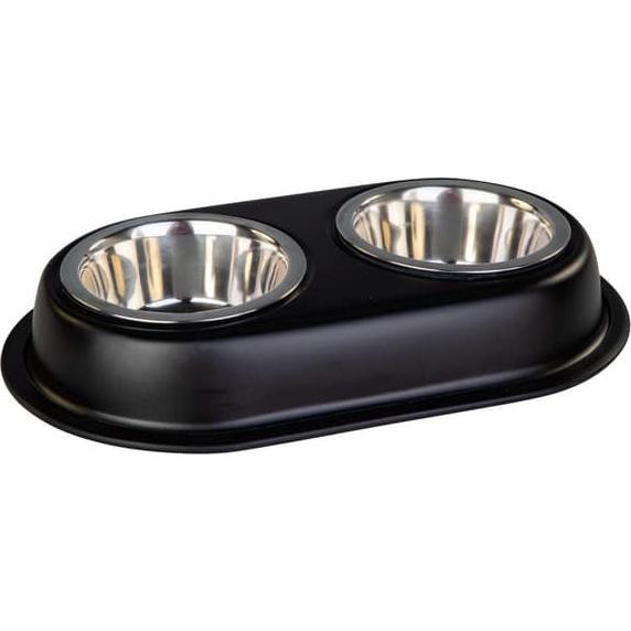 Mica Pets Hundezubehör - Doppelfressnapf - ca. 35,5 x 21 x 5,5 cm, Futternapf