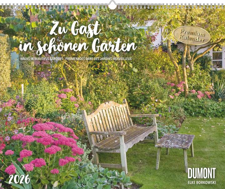 Produktbild Zu Gast in schönen Gärten 2026 - Garten-Kalender - Querformat 52 x 42,5 cm - Spiralbindung (52 x 42.5 cm, Deutsch)