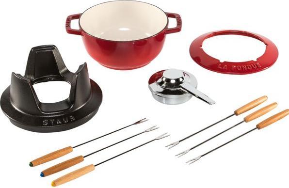 Actual product image Staub Fondue set cherry red (Fondue Bourguignonne, Cheese fondue)