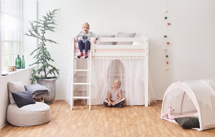 Produktbild Hoppekids Leiter für ECO Luxury Etagenbett und mittelhohes Bett, schräg, weiss
