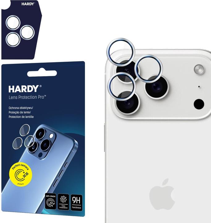 Actual product image 3MK HARDY Lens Protection Pro for Apple iPhone 17 Pro / 17 Pro Max Silver (1 Piece, Apple iPhone 17 Pro Max, Apple iPhone 17 Pro)