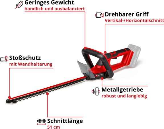 Actual product image Einhell GC-CH 18/50 Li-Solo (Rechargeable battery operated)
