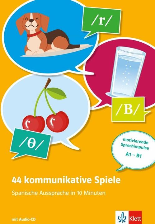 Immagine prodotto 44 kommunikative Spiele - Spanische Aussprache in 10 Minuten. Buch + Online (Tedesco, 2017)