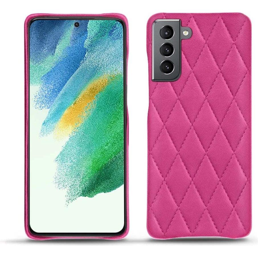 Noreve Lederschutzhülle Samsung Galaxy S21 FE (Samsung Galaxy S21 FE), Smartphone Hülle, Rosa