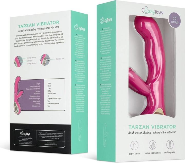 Productafbeelding Easytoys Tarzan vibrator roze