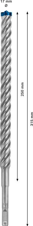 Immagine prodotto Bosch Professional Zubehör Trapano a percussione Expert SDS plus-7X, 17 x 250 x 315 mm (17 mm)