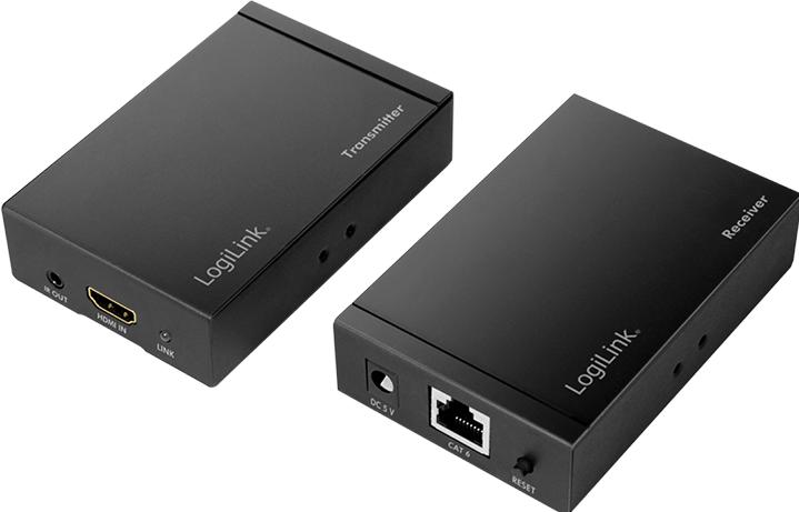 Image du produit LogiLink Kit extender LAN 4K/30Hz 50m HDCP IR (0.20 m)
