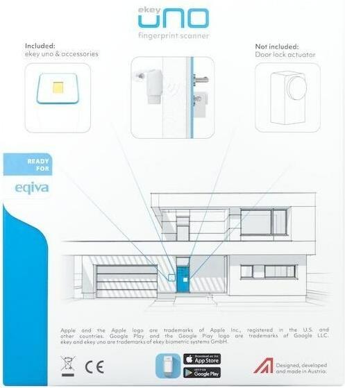 Produktbild Ekey Funk Fingerabdruck Sensor mit Akku für Eqiva Türöffner (Fingerabdruck, Smartphone)