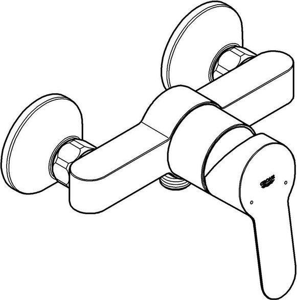 Produktbild Grohe Einhand-Brausebatterie BAUEDGE