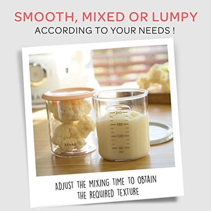 Actual product image Beaba 4-in-1 Baby Food Processor with Steam Cooking, Blending, Defrosting, Warming and Dual Bowls