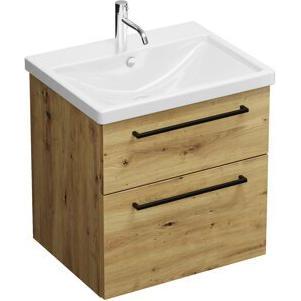 burgbad, Badmöbelset, Eqio Keramik-Waschtisch inklusive Waschtischunterschrank, Breite 630 mm