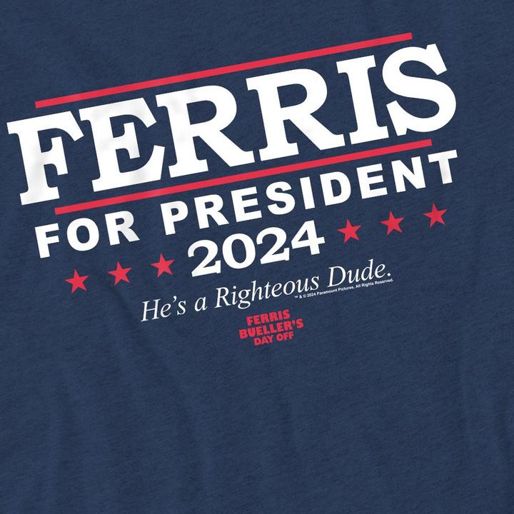 Image du produit Ferris Bueller´s Day Off Ferris Bueller's Day Off - T-shirt FERRIS FOR PRESIDENT - Adulte (3XL)