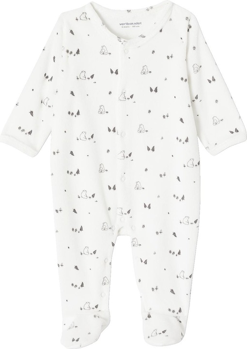 Actual product image Vertbaudet 2er-Pack Baby Samtstrampler mit Bio-Baumwolle (80)