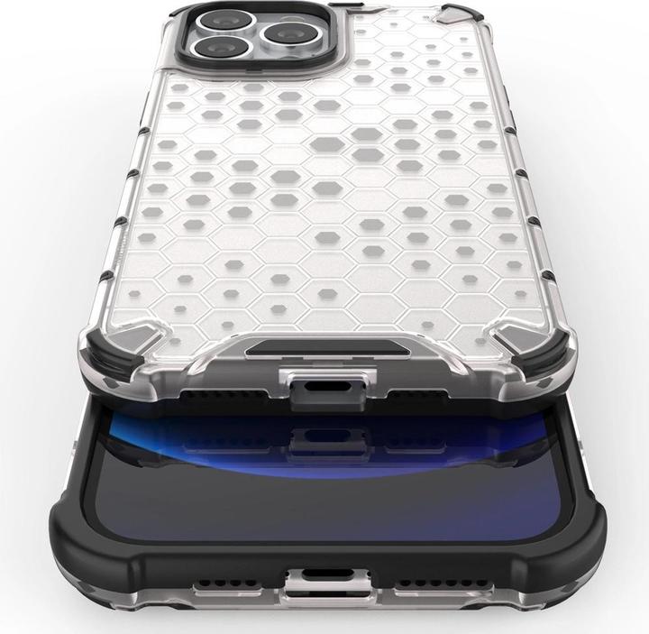 Produktbild Hurtel Honeycomb Handyhülle Schutzhülle mit TPU Rahmen für iPhone 13 Pro Max grün (Apple iPhone 13 Pro Max)