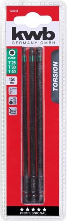 Produktbild kwb 3 Bits 150mm T Set 2 Tors. (Innensechsrund TX)