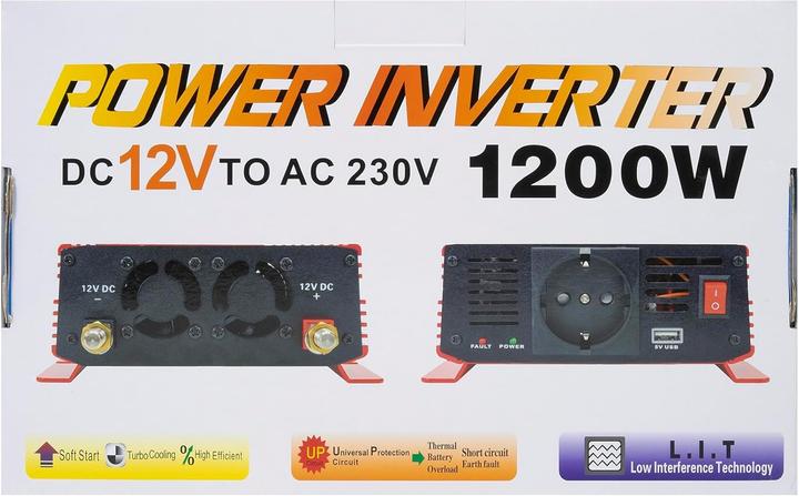 Actual product image PNI Voltage inverter L1200W Supply 12V Output 230V