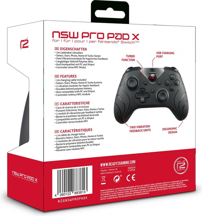 Image du produit ready2gaming Switch Pro Pad X (Switch)