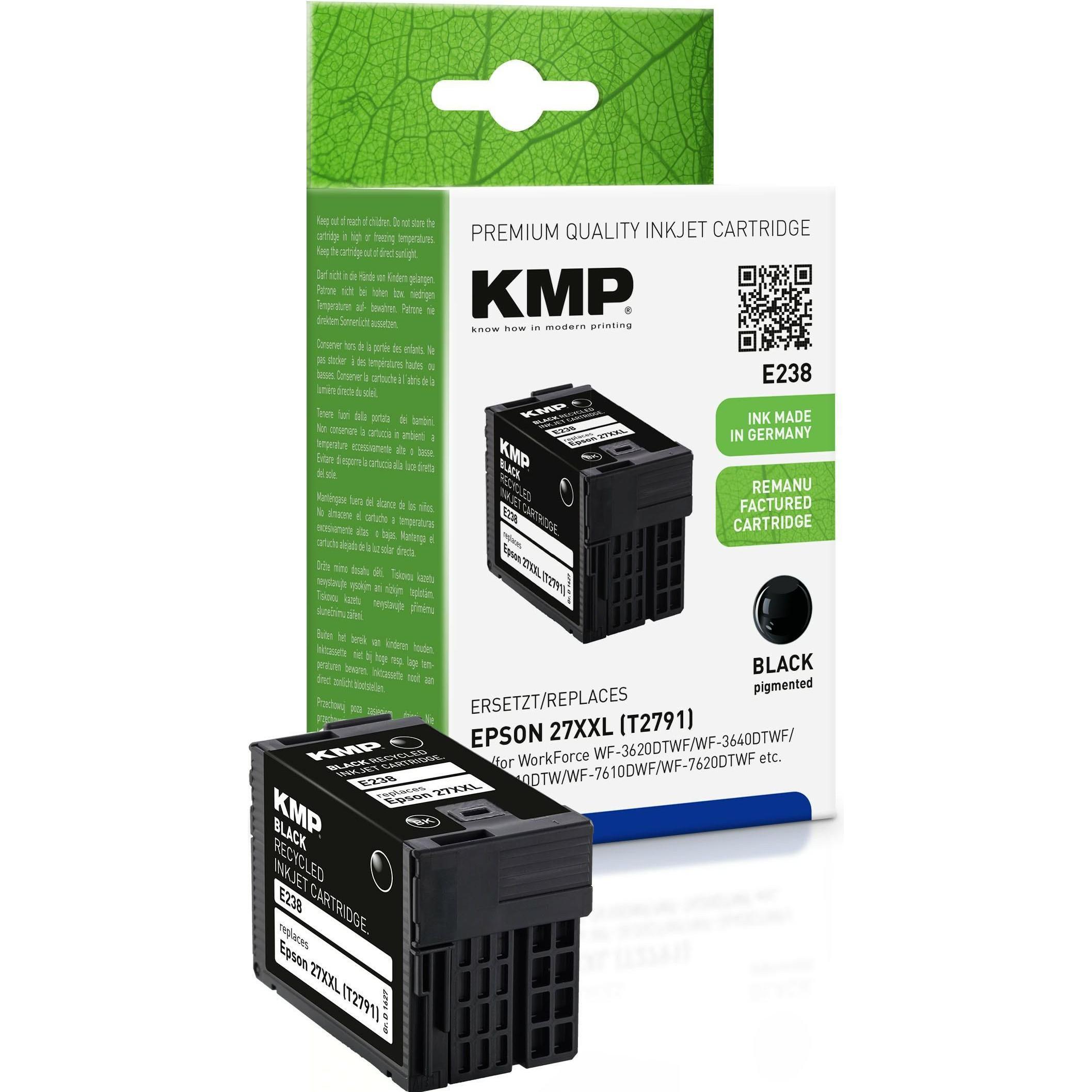 KMP, Druckerpatrone, Tinte ersetzt 27XXL (T2791) (BK)