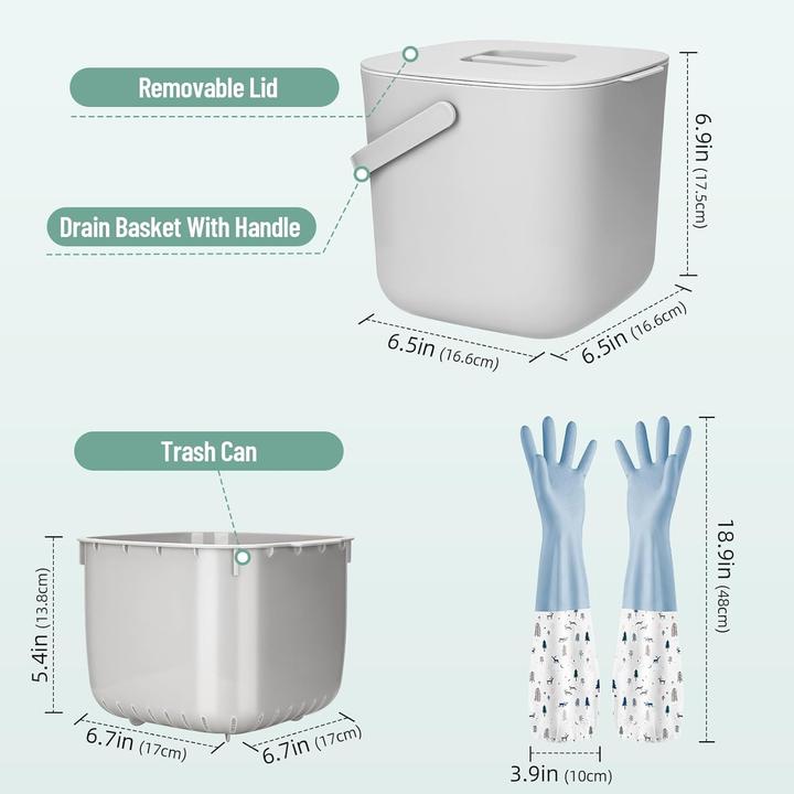 Produktbild Zusuzu Geruchsdichter Biomülleimer mit Inneneinsatz