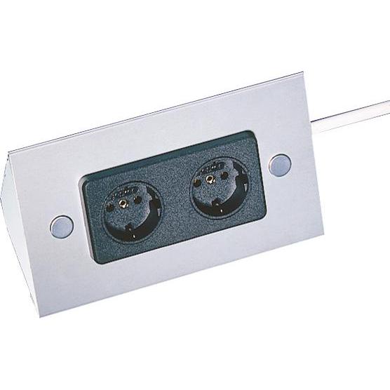 Thebo, Steckdose, E 3900/ST2 Aluminium Steckdose 2-Fach