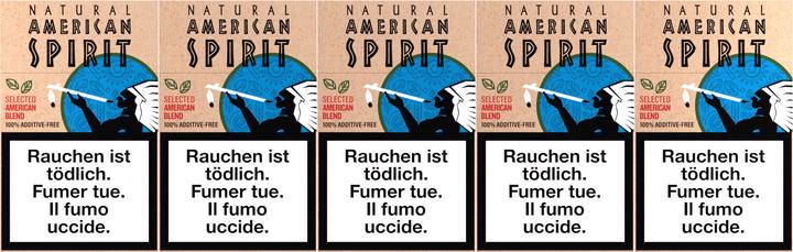 Actual product image Natural American Spirit American Blend Blue Box (10 pcs.)