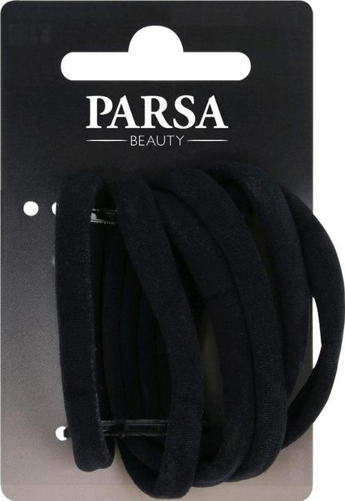 Image du produit Parsa Beauty Parsa Porte-tresses, sans métal, noir 6 pcs, aspect jarretière (Élastiques à cheveux)