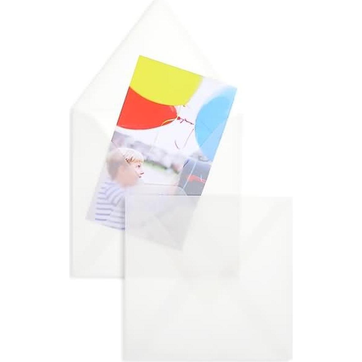 Blanke, Briefumschlag, Briefumschläge 80x80mm 90g/qm gummiert VE=100 Stück transparent-weiss (100 x)