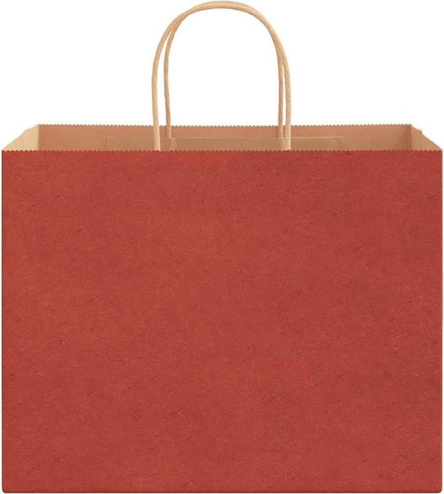 Actual product image VidaXL Kraft paper bags 50 pcs. with handle red 32x22x24 cm paper bag (Gift bag, 50 x)