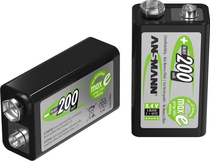 Produktbild Ansmann E-Block (1 Stk., 9V Block, 200 mAh)