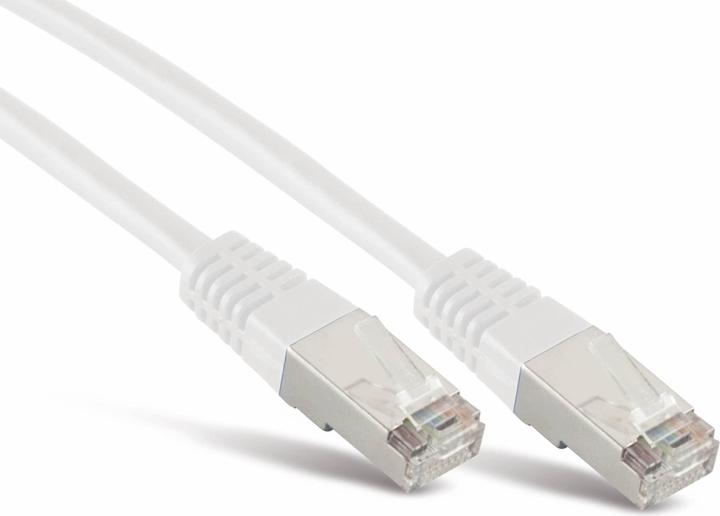 Actual product image Shiverpeaks S/CONN maximum connectivity network cable patch cable, cat 6, S/FTP, PIMF, halogen-free, white, 2.0m (S/FTP, CAT6, 2 m)