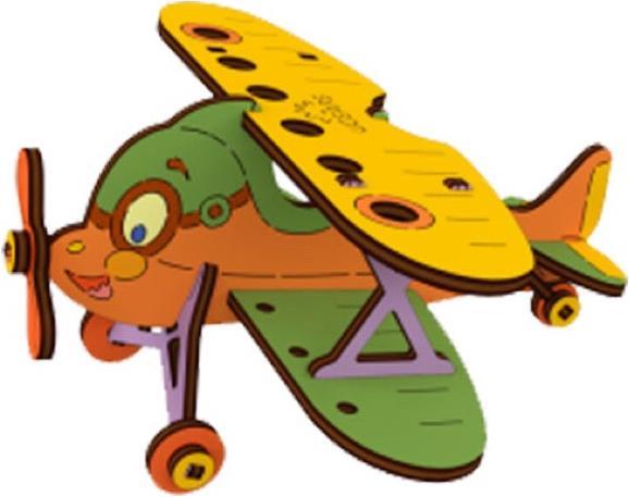 Image du produit Ugears Coloration Avion Bi-plan 23pcs (fr-de-en-pol-es-ukr)