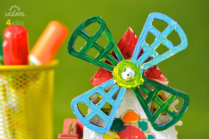 Image du produit Ugears Coloriage Moulin A Vent 23pcs (fr-fr-en-pol-es-ukr)