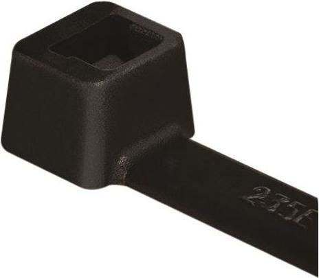 Actual product image HellermannTyton Cable tie black 600x4,6mm UV stable (Plastic cable ties, 600 mm, 50 pcs.)