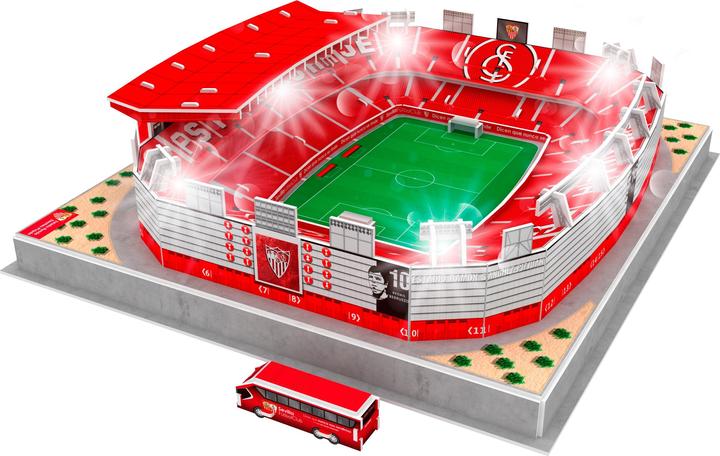 Actual product image Eleven Force FC Sevilla Stadium 3D Puzzle with LED | FC Sevilla Ramon Sanchez Pizjuan Stadium 3D Puzzle (100 pieces)