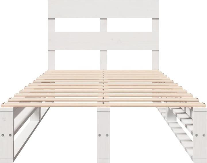 Immagine prodotto VidaXL Letto in legno massiccio Letto in legno Letto pallet testata letto bianco 200x200cm pino (200 x 200 cm)