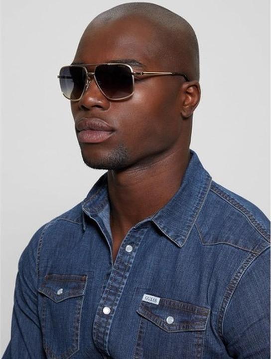 Produktbild Guess Men GU0016732W60 Sunglasses Matte Pale Gold