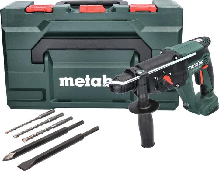 Actual product image Metabo KH 18 LTX 24 Battery combi hammer 18 V 2.1 J SDS plus + 5 pcs. drill bit/chisel set + metaBOX - (Rechargeable battery operated)