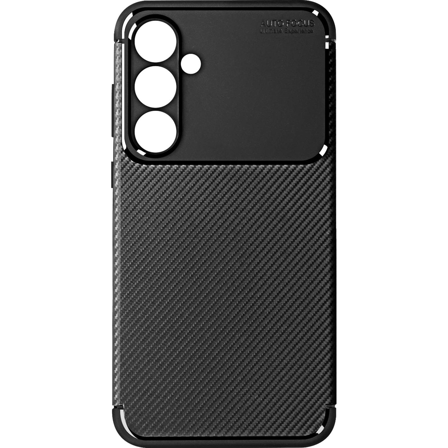Avizar Carbon Case Series (Samsung Galaxy A55), Smartphone Hülle, Schwarz