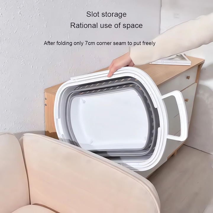 Produktbild König Design Wäschekorb Faltbar Wäschesammler Wäschebox Wäschetonne Aufbewahrungskorb 38 L (38 l)