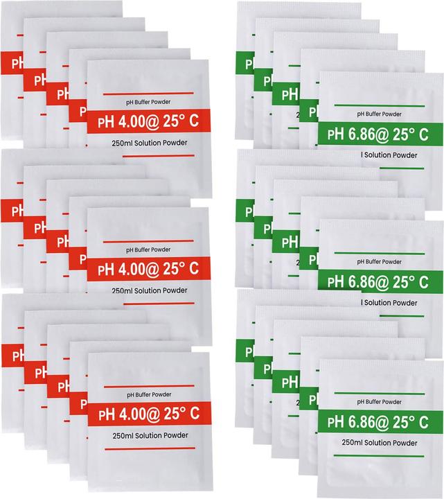 Produktbild Ideoon Professionelles 30er-Set pH-Kalibrierlösungen, Hochpräzise pH 4.00 & pH 6.86 Pufferlösung