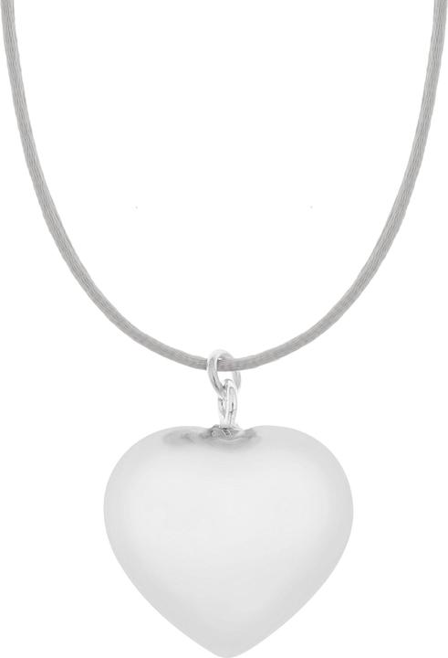 Proud MaMa Bola-Kugel / Schwangerschaftskette Sofie, Herz/ Grau (Silber)