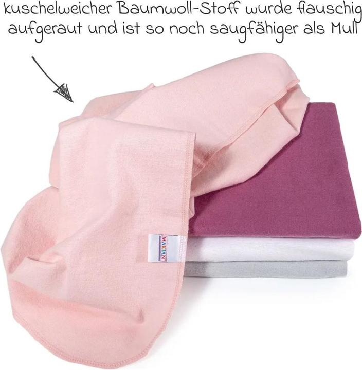 Actual product image Makian Molton cloths Molton cloth / Molton nappy 4-pack 80 x 80 cm - Orchid (80 cm, 80 cm)